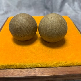 PAIR OF CHEN XIANG WOOD HAND BALLS