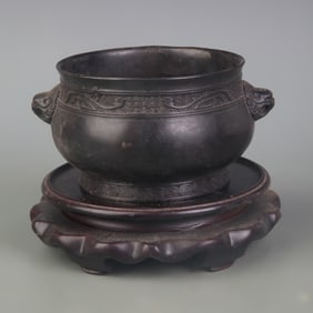 BEAST-EAR ROUND-FOOT INCENSE BURNER