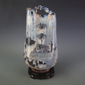 JUN WARE FLAT STYLE PORCELAIN BOTTLE