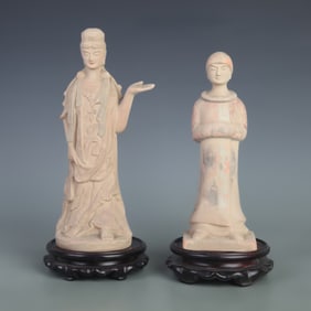 TANG DYNASTY STYLE CRAMIC MADE FIGURINE SET