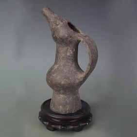 GRAY POTTERY EWER