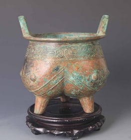 RARE COPY OF BRONZE GE STYLE THREE FOOT CENSER