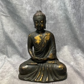 GILT BRONZE STATUE OF SHAKYAMUNI BUDDHA