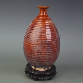 SAUCE COLOR GLAZE STRING PATTERN PORCELAIN BOTTLE