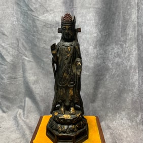 GILT BRONZE STANDING BODHISATTVA STATUE