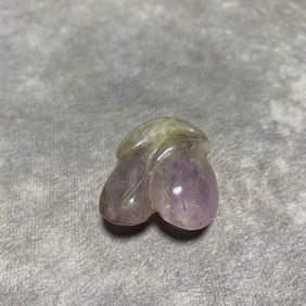 AMETHYST BLUE CRYSTAL PENDANT WITH DOUBLE MELON DESIGN