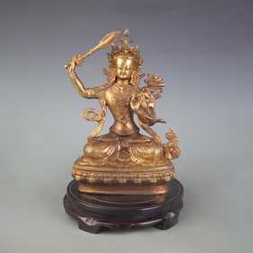 A FINE MANJUSHRI BODHISATTVA STATUE