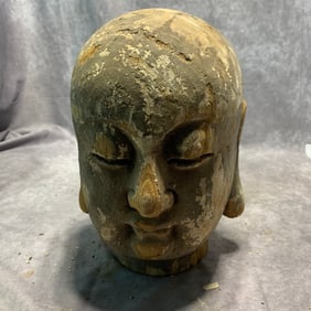CAMPHOR WOOD CARVED SHAKYAMUNI WOODEN STATUE
