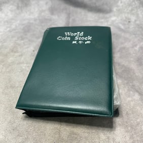 BOOK OF OLD CHINA COINS AND COMMEMORATIVE COINS (59 PIECES)