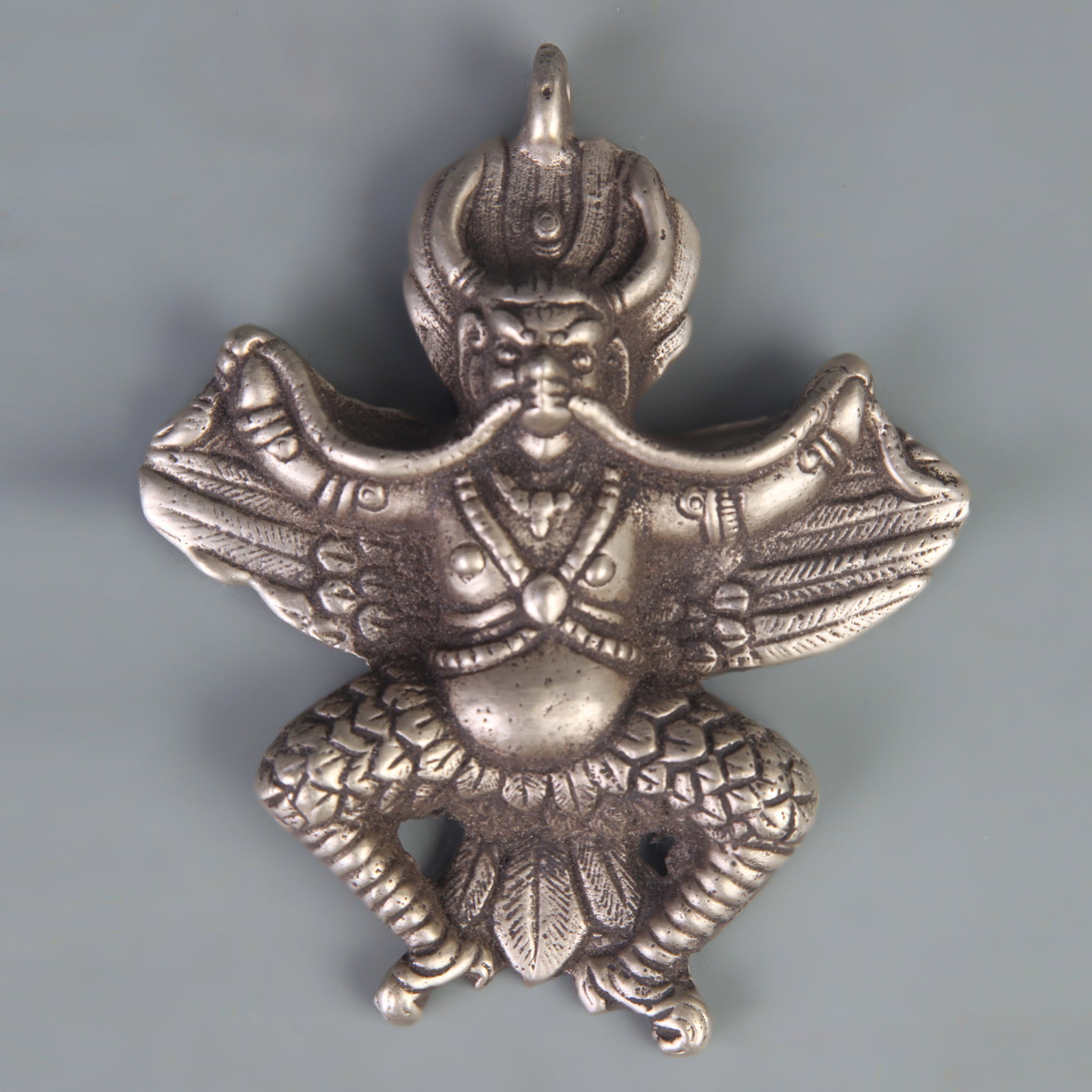 TIBETAN BUDDHISM – GARUDA (GOLDEN-WINGED BIRD) PROTECTOR: Modern; Long: 4.5 inch; Width: 3.7 inch
