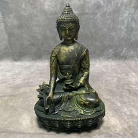 QING TIBETAN BUDDHIST BRONZE U????AVIJAY? STATUE