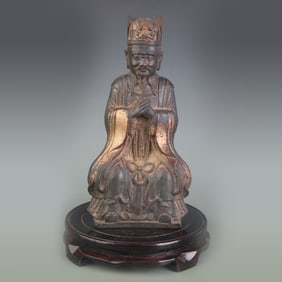 A FINE BRONZE CIVIL OFFICIAL FIGURE