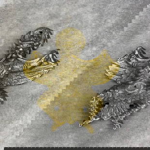 TIBETAN BUDDHIST BRONZE RITUAL IMPLEMENTS: Modern, High: 3.7 inch Width: 3.4 inch