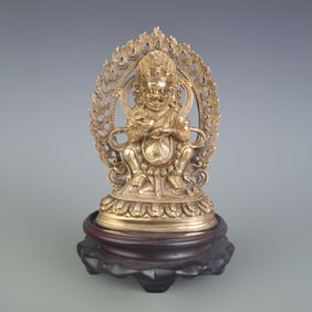 A FINE BRONZE MAHAKALA STATUE