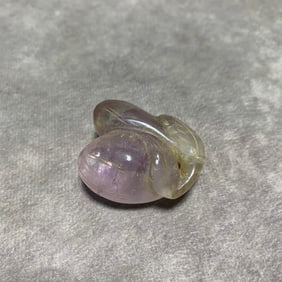 AMETHYST PENDANT WITH DOUBLE MELON DESIGN