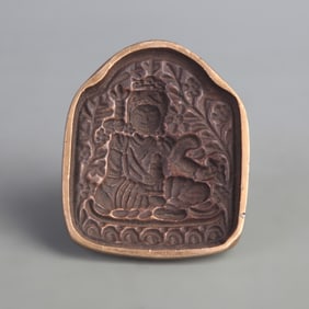 A FINE BRONZE TIBETAN BUDDHIST TSA-TSA (CLAY MOLD)