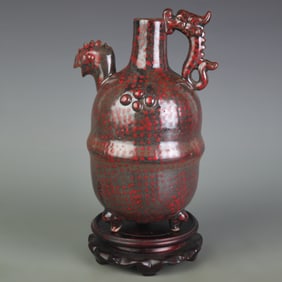 TRANSMUTATION GLAZED TRIPOD CHICKEN-HEAD EWER