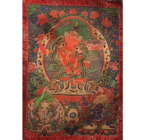 A FINE TIBETAN BUDDHISM THANGKA