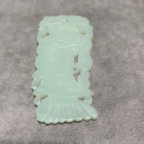 HETIAN WHITE JADE PENDANT OF LADY