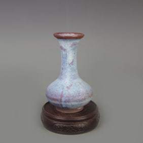 JUN KILN SMALL LONG NECK PORCELAIN VASE