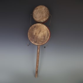AN OLD CHINESE RATTLE DRUM
