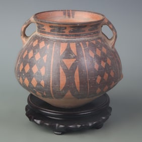 PAINTED DOUBLE-HANDLED JAR, YANG SHAO CULTURE