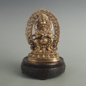 GILT BRONZE TIBETAN PROTECTOR DEITY MAH?K?LA