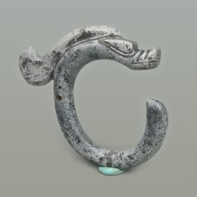 RARE HONG SHAN CULTURE C SHAPED DRAGON JADE