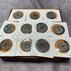 11 PIECES OF ANCIENT CHINESE COPPER COINS
