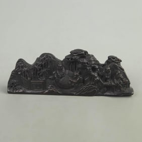RARE RED SANDALWOOD MADE CALLIGRAPHY PEN STAND