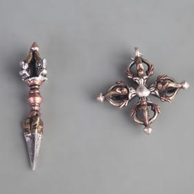 GROUP OF TIBETAN RITUAL ITEM: VAJRA