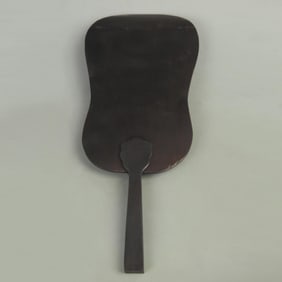 RARE RED SANDALWOOD FLOWER AND BIRD PATTERN WOOD FAN