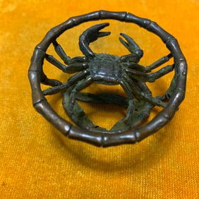 REPUBLIC BRONZE CRAB TEA TRAYS