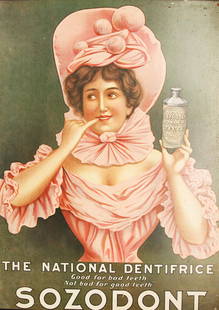 SOZODONT VINTAGE STEEL PLATE ADS: High: 16.5 inch; High: 12.00 inch;