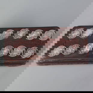 GROUP OF TWELVE SMALL OLD CHINESE COIN: Republic Period; Diameter:0.7