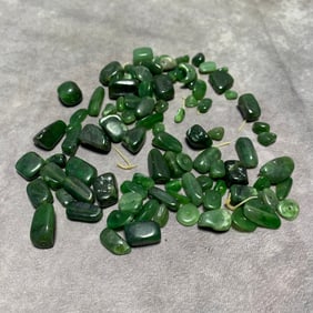 16 HETIAN JADE BEADS (PRE-DRILLED)