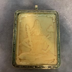A FINE BONE MADE TIBETIAM BUDDHISM PENDANT