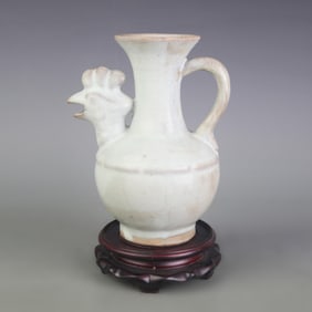 LIGHT BLUE COLOR GLAZED CHICKEN HEAD PORCELAIN EWER