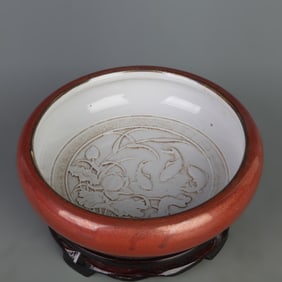 PURPLE-GOLD GLAZE BRUSH WASHER