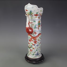 WUCAI COLOR DRAGON PATTERN EWER