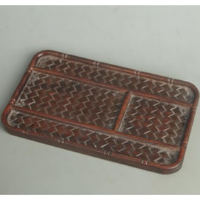 A FINE HUA LI MU WOODEN PLATE FOR CHINESE CALLIGRAPHY