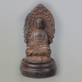 CAST IRON SHAKYAMUNI BUDDHA