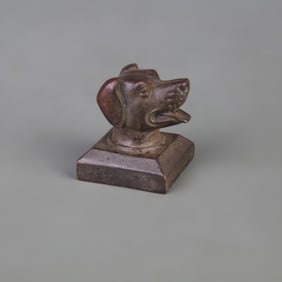 BRONZE SQUARE ZODIAC SEAL (DOG)