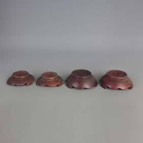 SET OF FOUR WOODEN STANDS
