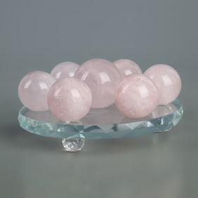 ROSE QUARTZ BALL AND SEVEN-STAR ARRAY