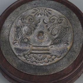 FISH-PATTERN BRONZE MIRROR