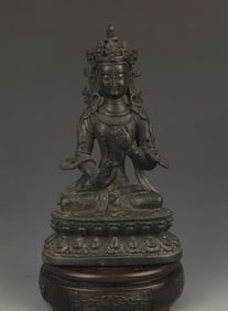 RARE FINE BRONZE MAITREYA BUDDHA STATUE