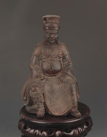 RARE BRONZE STATUE IN FIGURE OF OFFICIAL