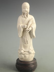 DEHUA PORCELAIN EIGHT IMMORTALS ZHANG GUOLAO STATUE