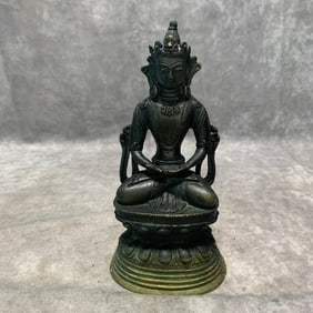 BRONZE SHAKYAMUNI BUDDHA, QING DYNASTY